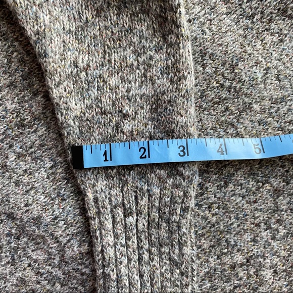 Lea & Nicole Gray Tweed Cowl Neck Sweater Oversized Size Small - Picture 10 of 11